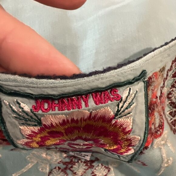 Johnny Was Beatriz Trapeze Embroidered Tunic Small Dress 100% Linen Bohemian - Picture 8 of 13